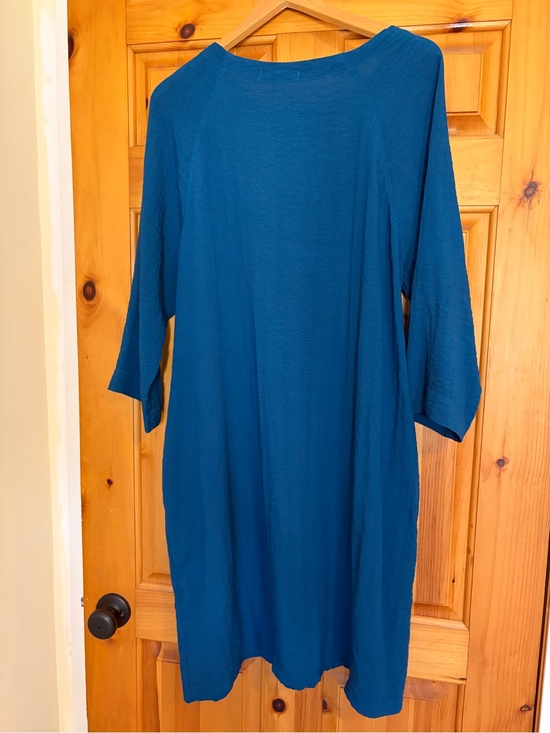 cut loose Dresses & Skirts - cut loose Blue Linen Shift Dress